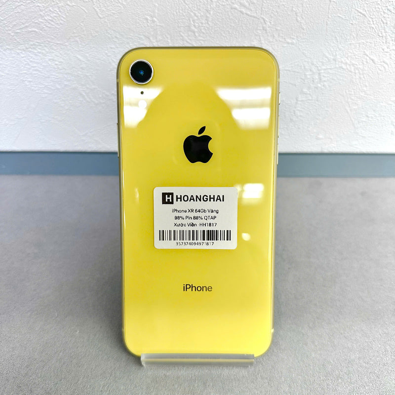 iPhone Xr 64GB Gold 98% battery 88% Apple International (scratched edges) - HH1817 