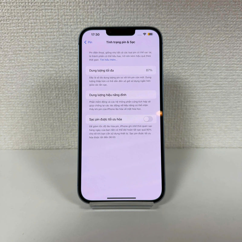 iPhone 14 Plus 128GB Blue 98% battery 87% Apple International (scratched screen) - HH9349 