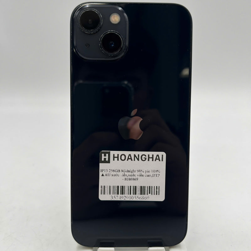 iPhone 13 256GB Black 98% battery 100% International from AU (Does not use AU sim - scratched edges, scratched orange edges, DTP) - HH6869 