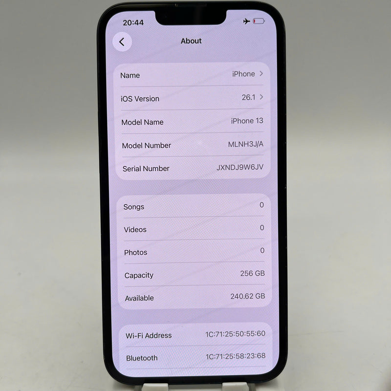 iPhone 13 256GB Black 98% battery 100% International from AU (Does not use AU sim - scratched edges, scratched orange edges, DTP) - HH6869 