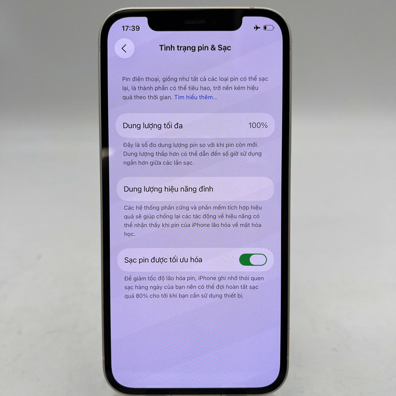 iPhone 12 256GB White 98% battery 100% International Apple (1x spot, scratched cam border, replaced original rear camera, DTP) - HH0801 