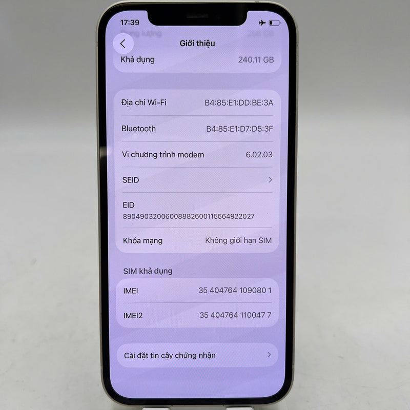 iPhone 12 256GB White 98% battery 100% International Apple (1x spot, scratched cam border, replaced original rear camera, DTP) - HH0801 