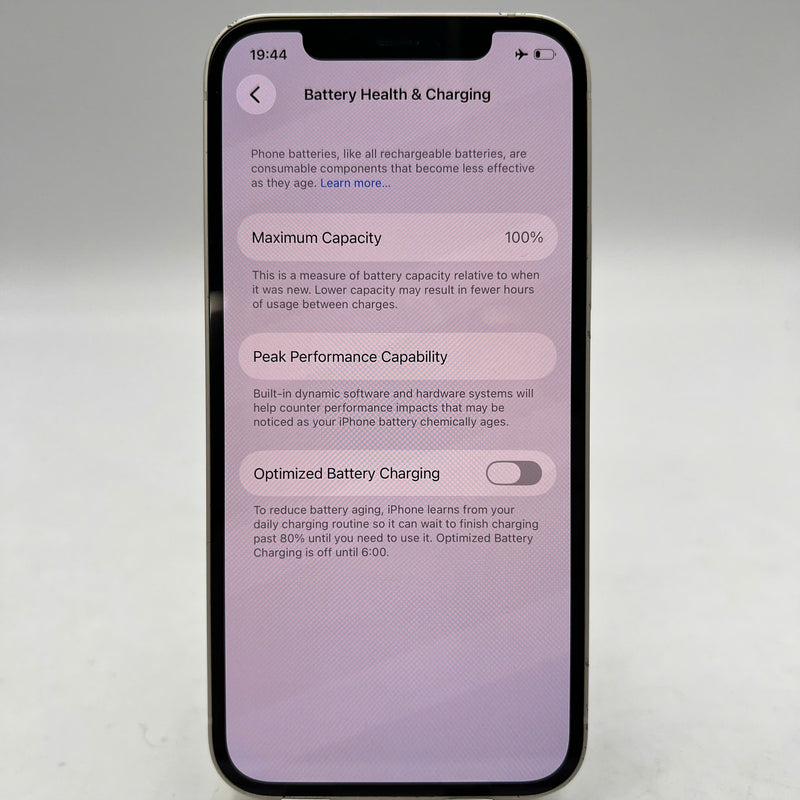 iPhone 12 256GB White 98% battery 100% International from SB (No SB sim - 1x spot, LKCH screen, scratched edges, DTP) - HH6016 
