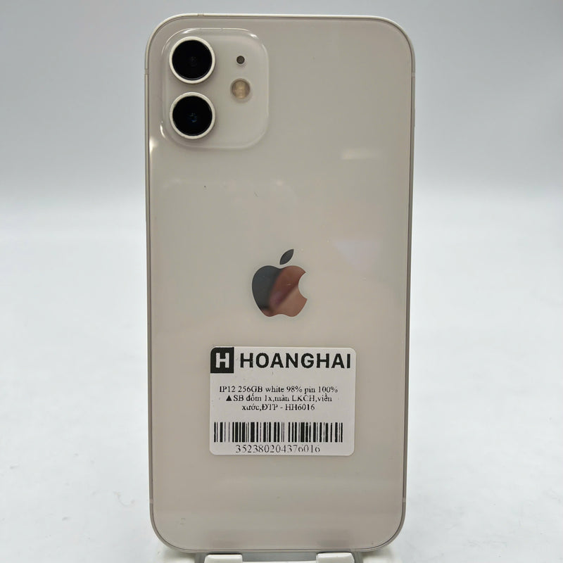 iPhone 12 256GB White 98% battery 100% International from SB (No SB sim - 1x spot, LKCH screen, scratched edges, DTP) - HH6016 