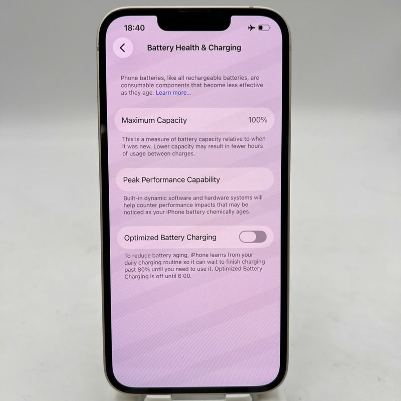 iPhone 14 128GB White 98% battery 100% International from DCM (No DCM sim - Replaced battery, scratched edges) - HH6287 