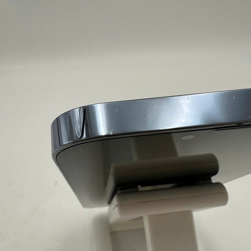 iPhone 13 Pro Max 128GB Blue 97% battery 85% DBH International Apple (code LL/A, screen and wave column dark, 1x orange ink stain, 4x orange spots, scratches on edges, screen, dark back, genuine Apple screen replacement) - HH4062 