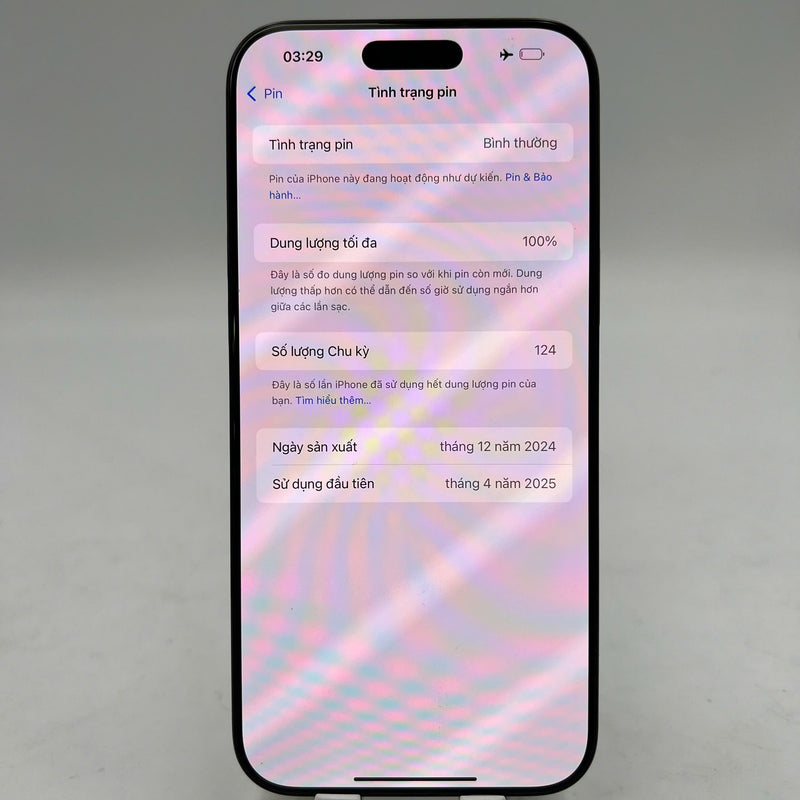 iPhone 16 Pro Max 256GB Black 98% battery 100% International from SB (No SB sim - scratched edges) - HH3946 