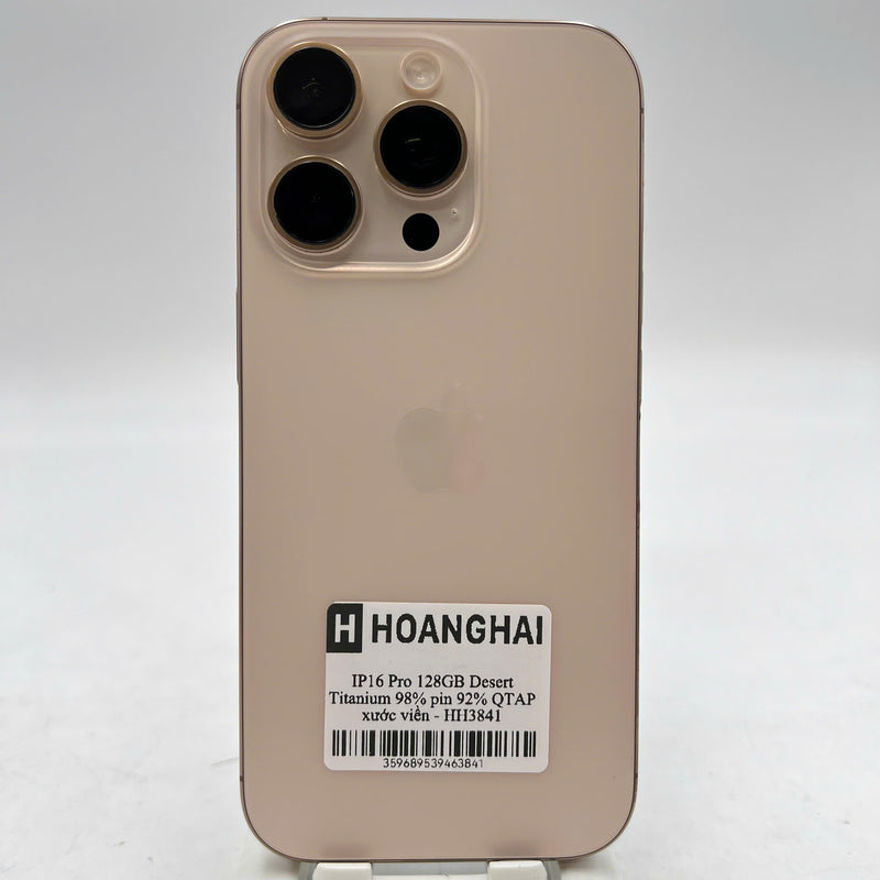 iPhone 16 Pro 128GB Desert Gold 98% battery 92% International Apple (scratched edges) - HH3841 