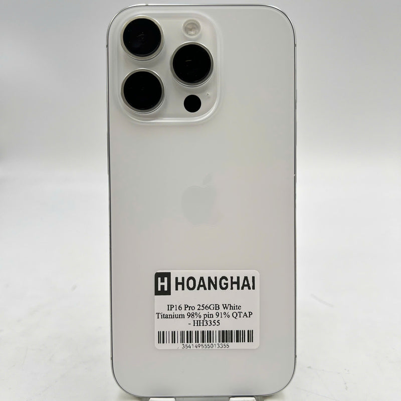 iPhone 16 Pro 256GB White 98% battery 91% International Apple - HH3355 