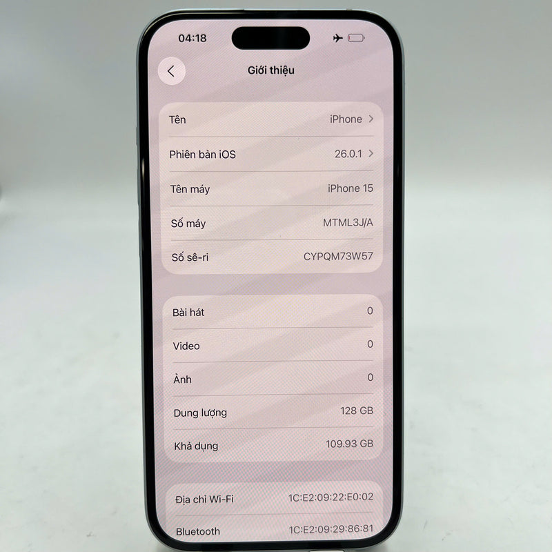 iPhone 15 128GB Blue 98% battery 88% The device has paid off all network bills and is used like an Apple International (light screen scratches, scratched edges) - HH5827 