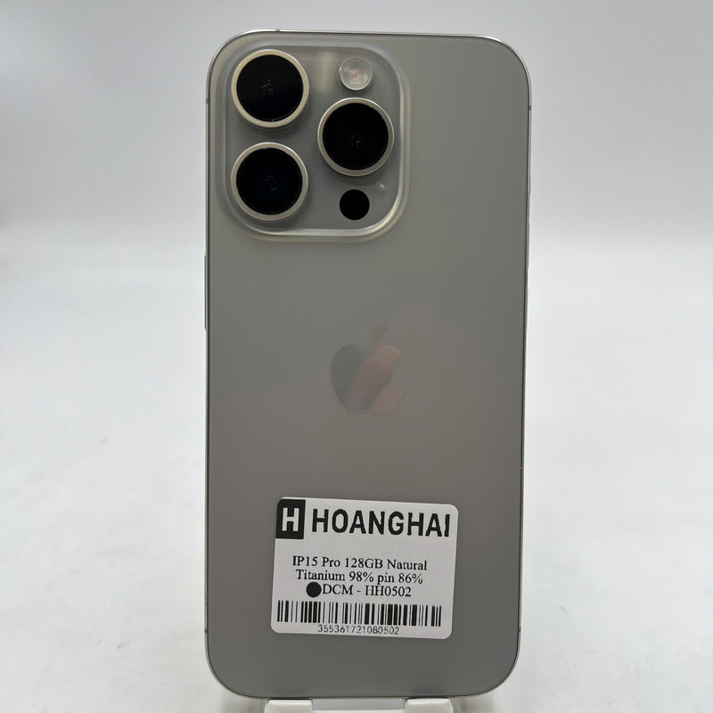 iPhone 15 Pro 128GB Natural 98% battery 86% The device has paid off all network bills and is used as an international Apple - HH0502 