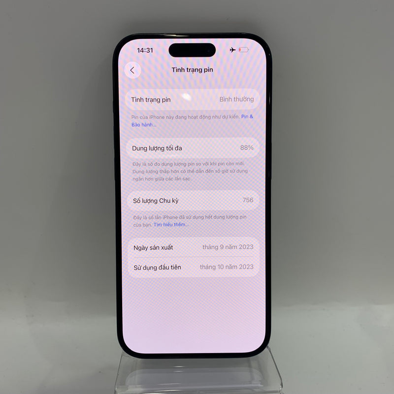 iPhone 15 Pro 512GB Blue 98% battery 88% Apple International (scratches on edges, 0.5x spots) - HH1690 