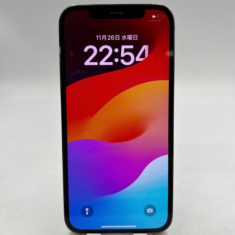 iPhone 12 Pro 128GB Black 98% battery 88% Apple International (scratched orange border, dark back, genuine Apple battery replacement) - HH3010 