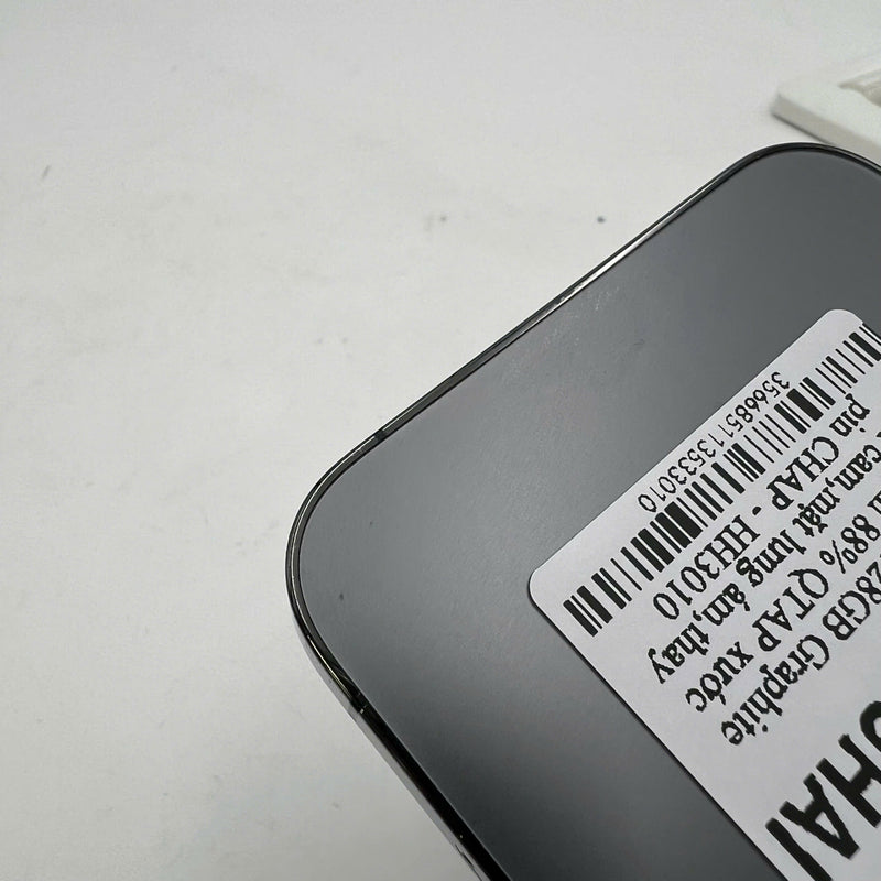 iPhone 12 Pro 128GB Black 98% battery 88% Apple International (scratched orange border, dark back, genuine Apple battery replacement) - HH3010 