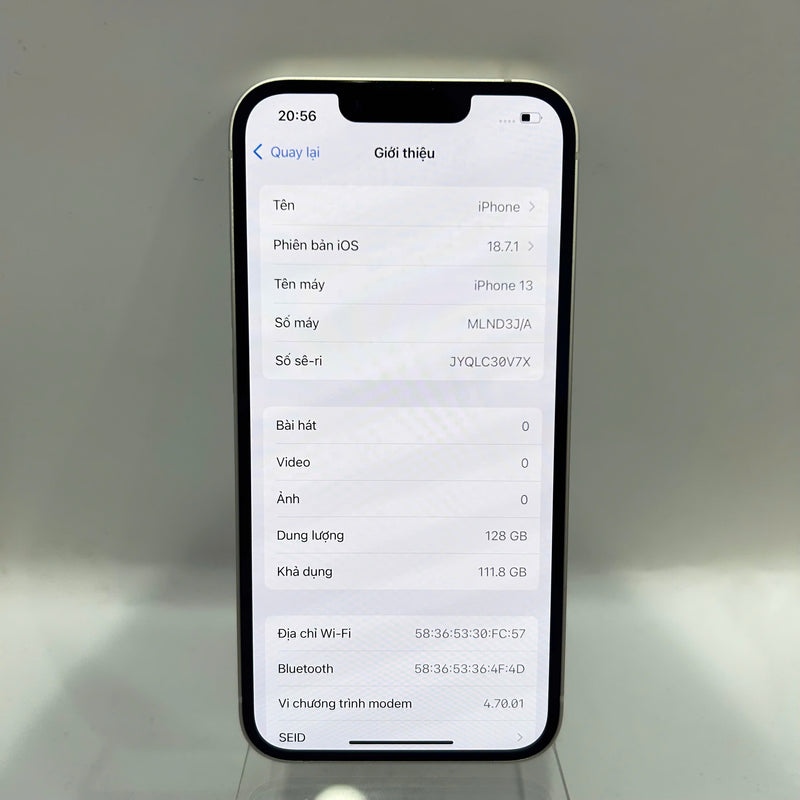 iPhone 13 128GB White 98% battery 87% International from SB (No SB sim) - HH6069 