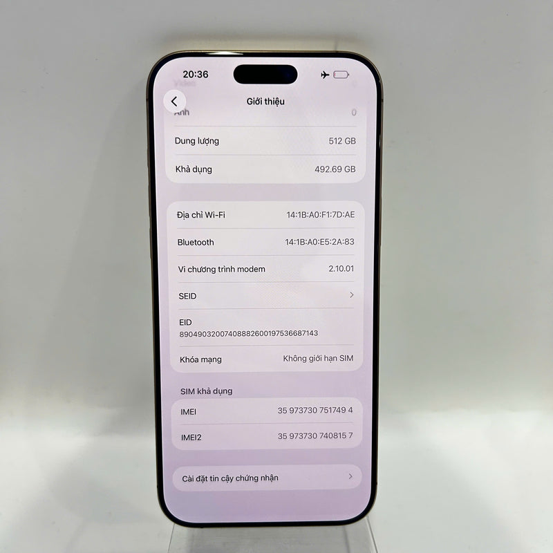 iPhone 16 Pro Max 512GB Desert Gold 98% battery 89% International Apple (scratched edges) - HH7494 