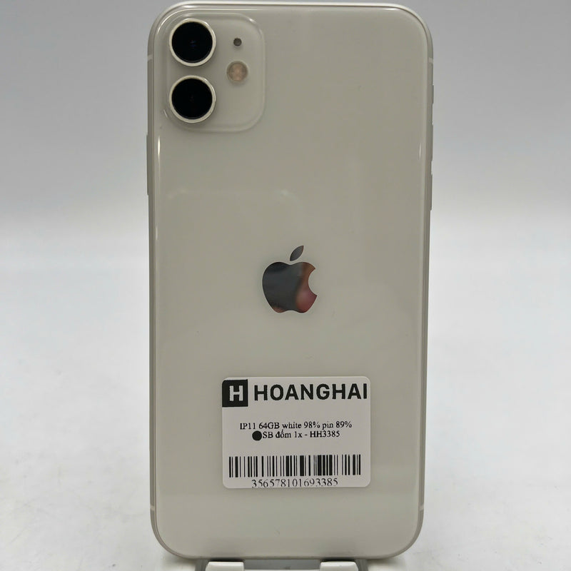 iPhone 11 64GB White 98% battery 89% The device has paid off all network fees and is used as an Apple International (1x spot) - HH3385 