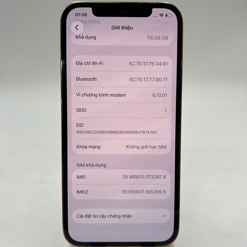 iPhone 12 Pro 128GB Gold 98% battery 85% The device has paid off all network fees and is used as an international Apple - HH3878 