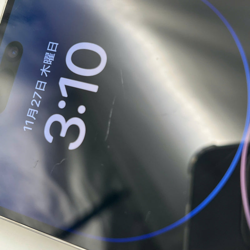 iPhone 14 Pro 256GB White 98% battery 88% Apple International (many scratches on screen, LKCH battery, 0.5x/3x spots) - HH5366 