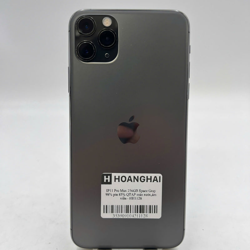 iPhone 11 Pro Max 256GB Black 98% battery 85% Apple International (scratched screen, dark edges) - HH1128 