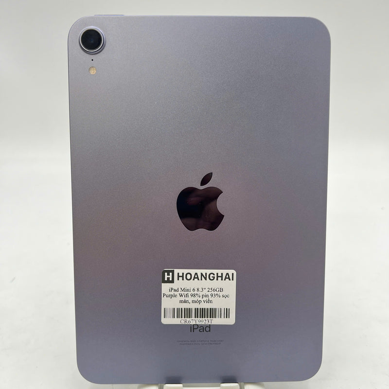 iPad Mini 6 8.3in 256GB Purple Wifi 98% Battery 93% (screen stripes, dented edges) 