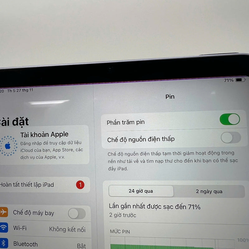 iPad Mini 6 8.3in 256GB Purple Wifi 98% Battery 93% (screen stripes, dented edges) 