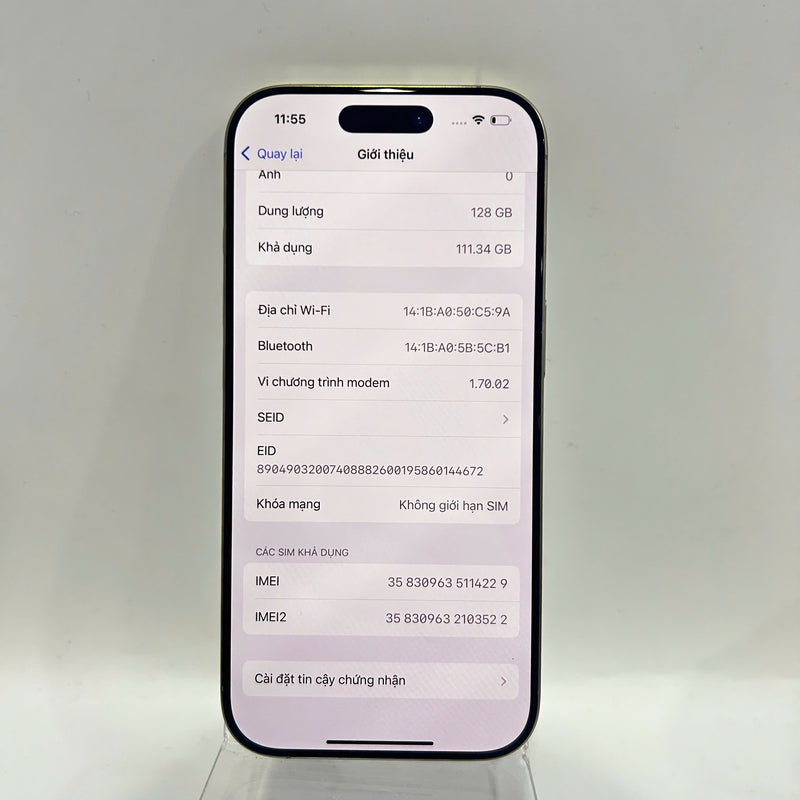 iPhone 16 Pro 128GB Natural 98% battery 92% International Apple - HH4229 