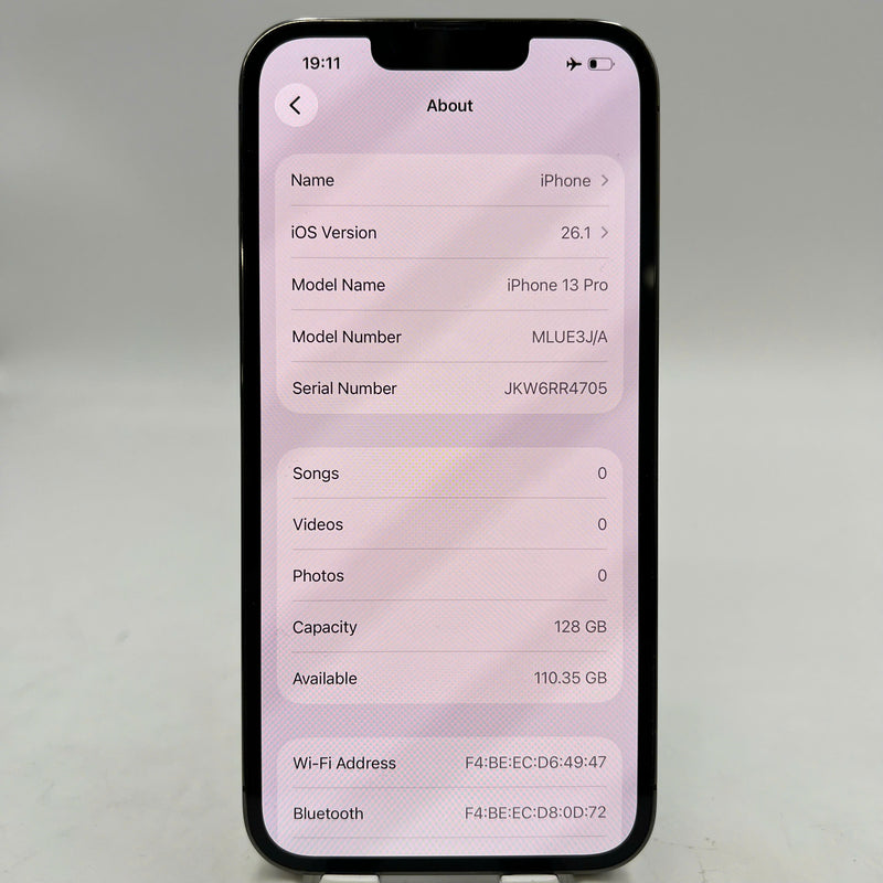 iPhone 13 Pro 128GB Black 98% battery 100% The device has paid all network fees and is used like Apple International (Battery replaced, scratched edges) - HH0871 