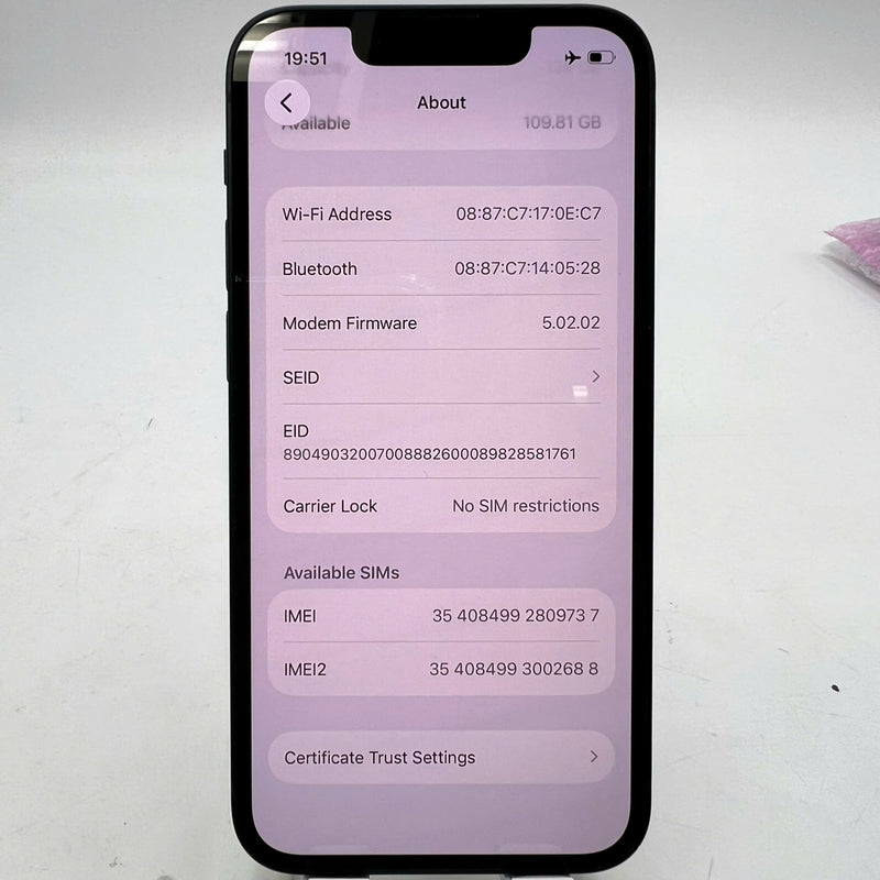 iPhone 13 mini 128GB Black 98% battery 100% The device has paid all network fees and is used like Apple International (Battery replaced, scratched edges) - HH9737 