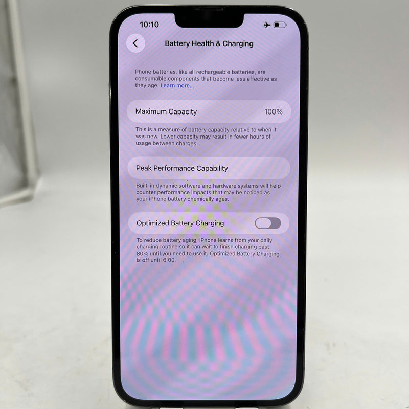 iPhone 13 Pro Max 128GB Blue 98% battery 100% Apple International (Replaced battery, 3x spots) - HH7582 