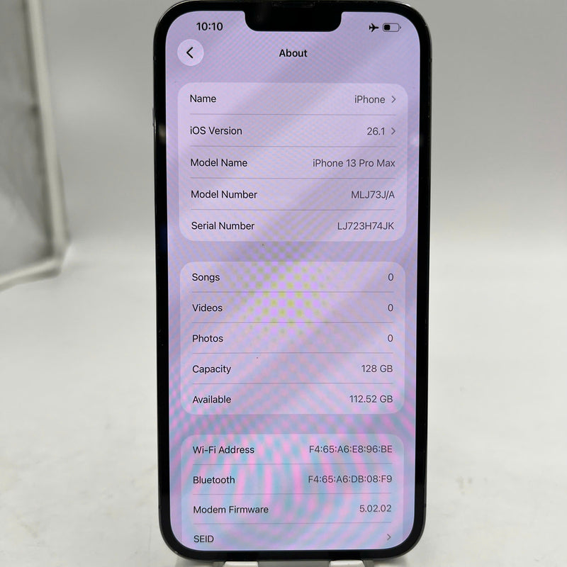 iPhone 13 Pro Max 128GB Blue 98% battery 100% Apple International (Replaced battery, 3x spots) - HH7582 