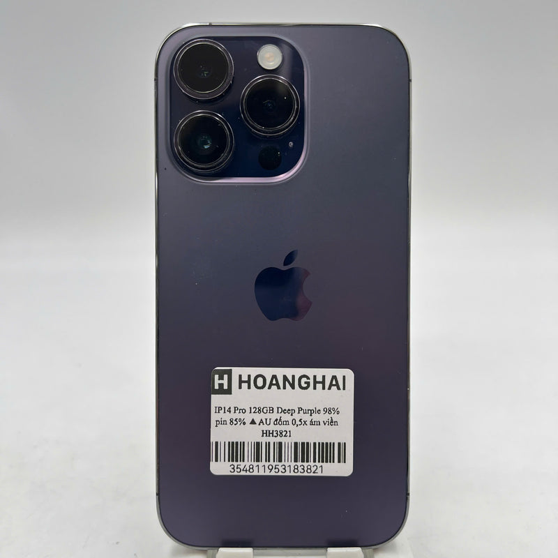 iPhone 14 Pro 128GB Purple 98% battery 88% International from AU (Does not use AU sim - 0.5x spots, dark edges) - HH3821 