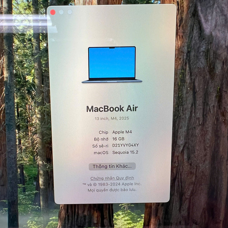 Macbook Air 2025 13.6in Black Apple M4/ RAM 16GB/ SSD 256GB 98% battery 100% Charged 2 times BPTN 