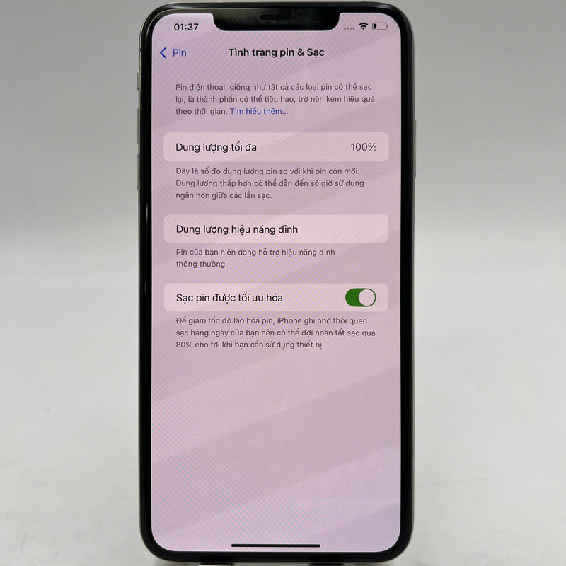 iPhone XS Max 256GB White 98% battery 100% The device has paid off all network fees and is used like an Apple International (Replaced battery, 1 spot, many scratches on the edge) - HH9059 
