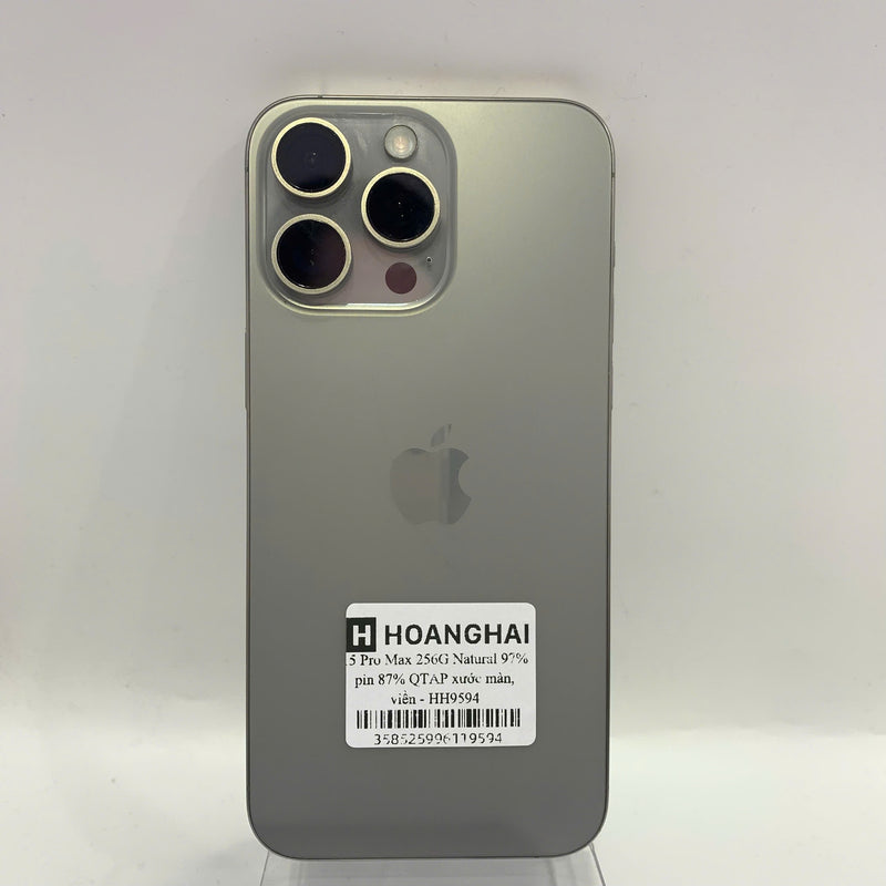 iPhone 15 Pro Max 256GB Natural 98% battery 100% International Apple (scratched screen, scratched edges, 0.5x spots, DTP) - HH2151 