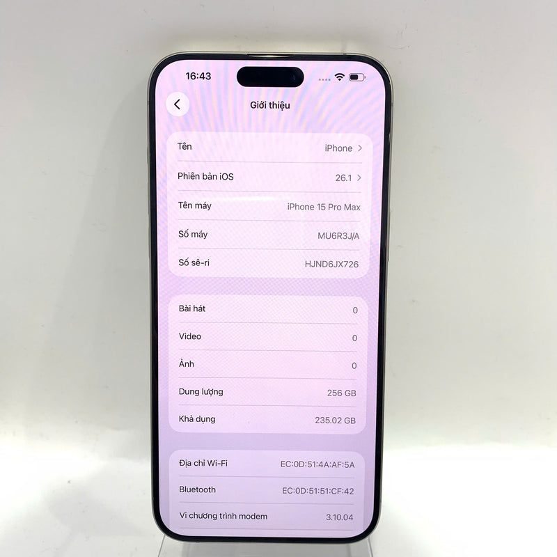 iPhone 15 Pro Max 256GB Natural 98% battery 100% International Apple (scratched screen, scratched edges, 0.5x spots, DTP) - HH2151 