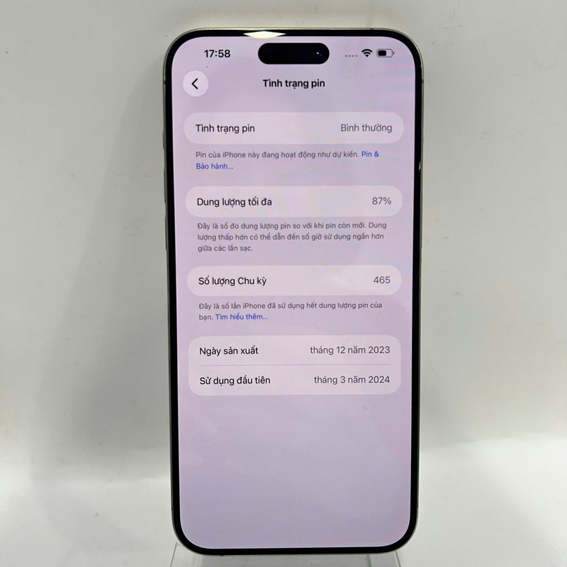 iPhone 15 Pro Max 256GB Natural 98% battery 100% International Apple (scratched screen, scratched edges, 0.5x spots, DTP) - HH2151 