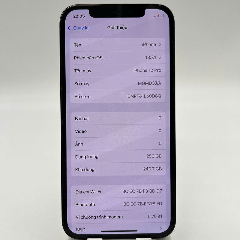 iPhone 12 Pro 128GB Blue 98% battery 90% The device has paid off all network fees and is used like Apple International (LKCH battery) - HH2934 