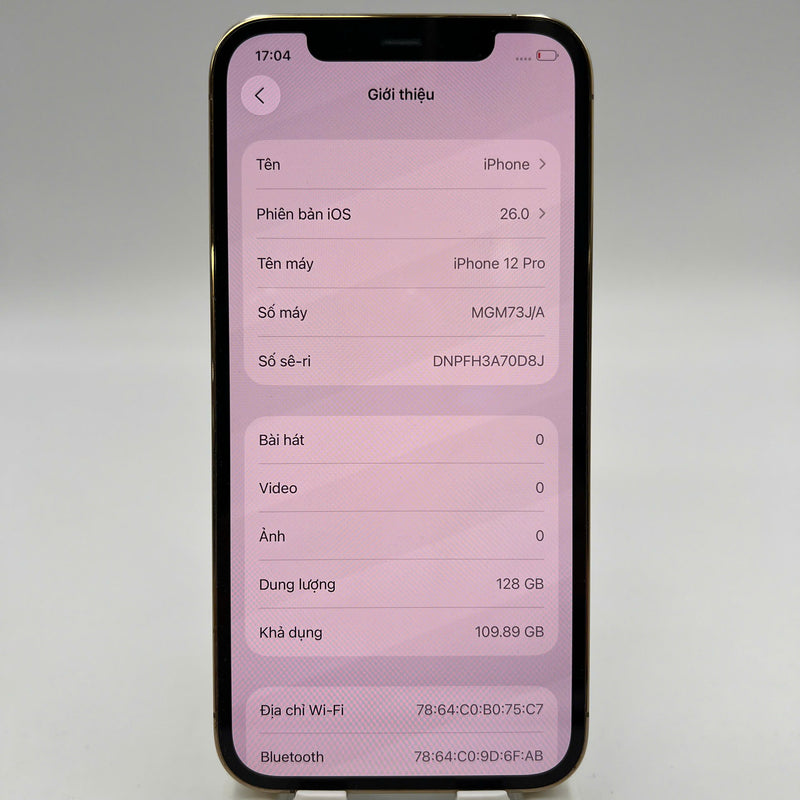iPhone 12 Pro 128GB Gold 98% battery 85% The device has paid off all network fees and is used as an international Apple - HH3878 