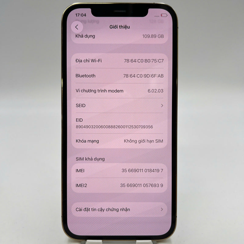 iPhone 12 Pro 128GB Gold 98% battery 85% The device has paid off all network fees and is used as an international Apple - HH3878 