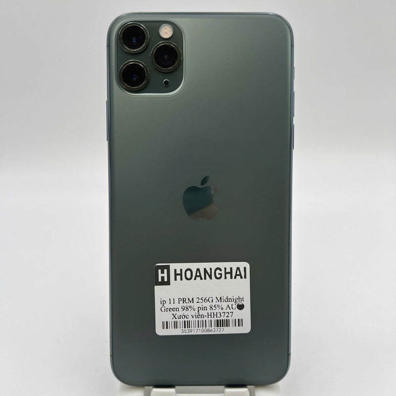 iPhone 11 Pro Max 64GB Green 98% battery 100% US version (Replaced battery - Locked device, 1x camera spot, dark edges, screen scratches) - HH0628 