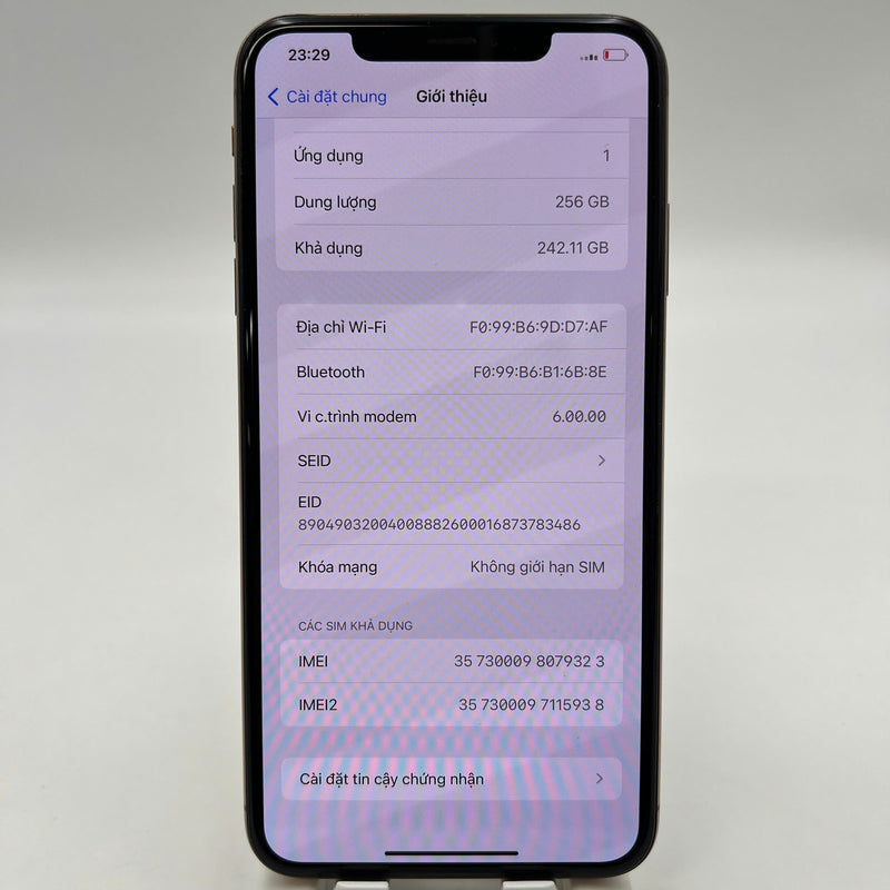 iPhone XS Max 256GB White 98% battery 100% The device has paid off all network fees and is used like an Apple International (Replaced battery, 1 spot, many scratches on the edge) - HH9059 