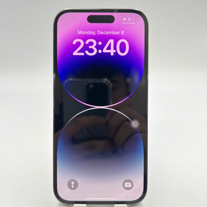 iPhone 14 Pro 128GB Silver 98% battery 85% International from SB (No SB sim - Replaced battery - Light scratches on the edge, 0.5x/3x spots) - HH3747 