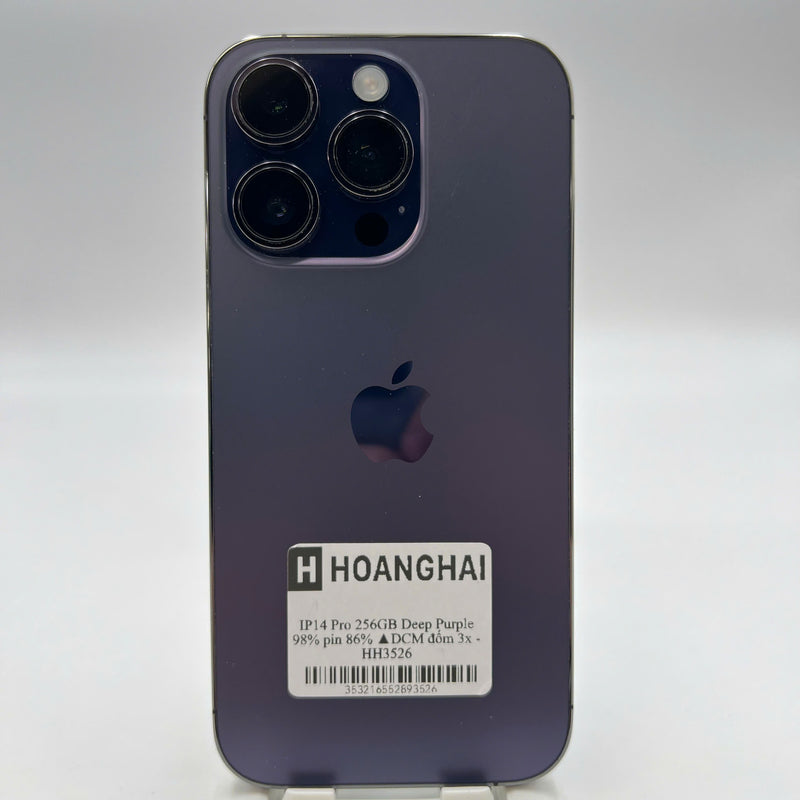 iPhone 14 Pro 128GB Silver 98% battery 85% International from SB (No SB sim - Replaced battery - Light scratches on the edge, 0.5x/3x spots) - HH3747 