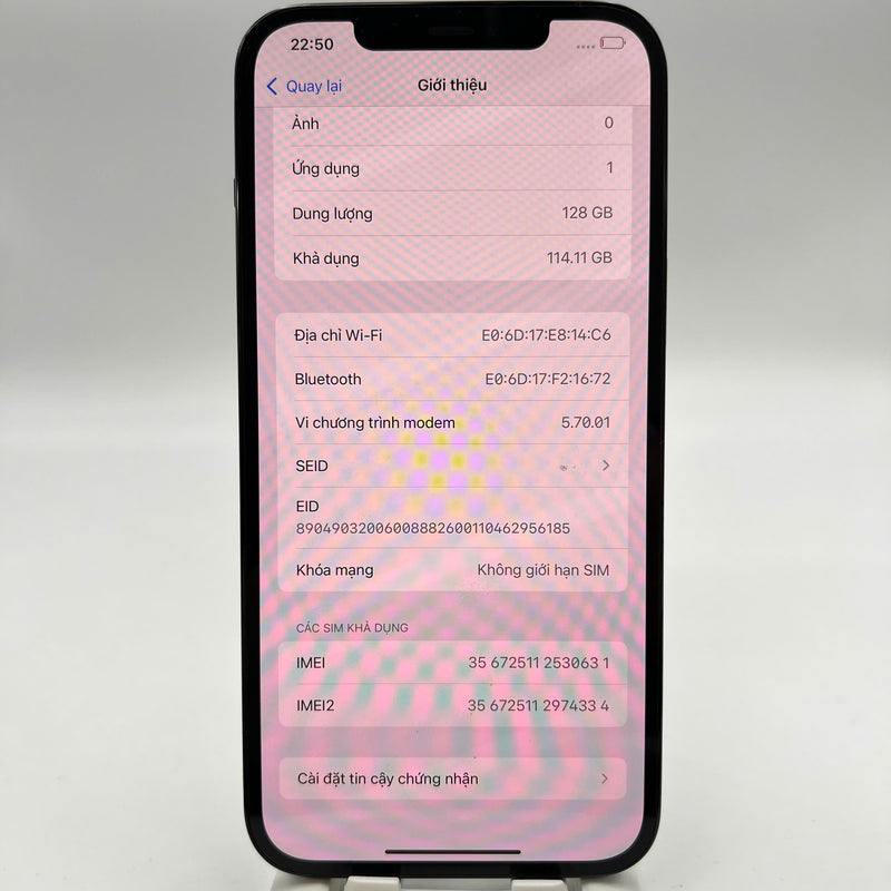 iPhone 12 Pro 128GB Gold 98% battery 85% The device has paid off all network fees and is used as an international Apple - HH3878 