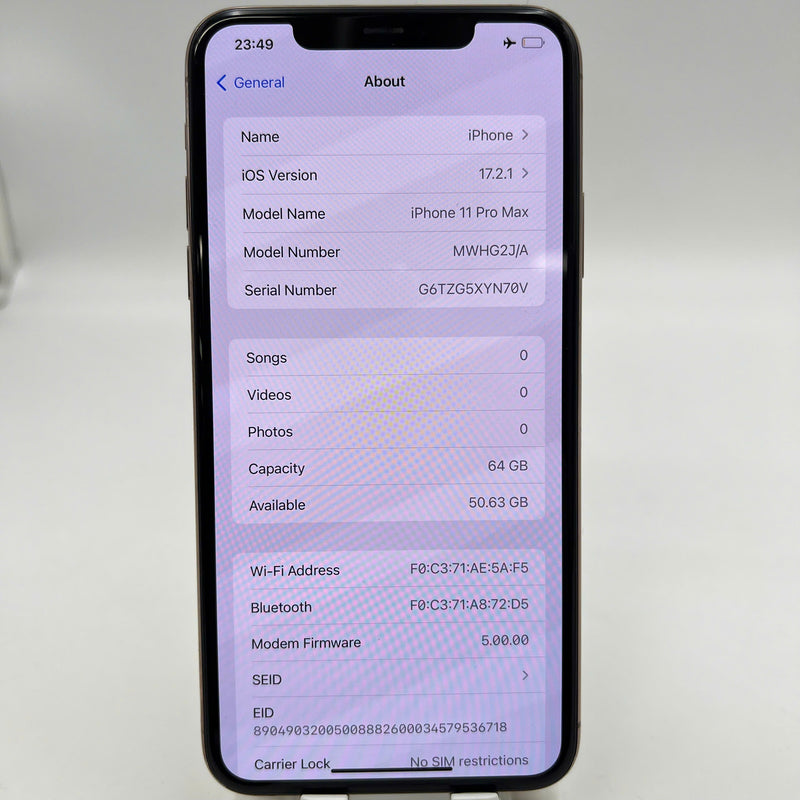 iPhone 11 Pro Max 64GB Gold 98% battery 100% The device has paid off all network fees and is used like Apple International (Replaced battery, 1x spot) - HH6048 
