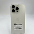 iPhone 15 Pro 128GB White Titanium 98% pin 100% Máy đã trả hết tiền mạng dùng như Quốc tế Apple (Đã thay pin - Có xước - đốm 5x) - HH5314